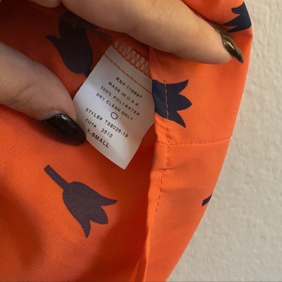 Pomelo Stitch Fix Orange Tulip Blouse Size: XS - Picture 3 of 5